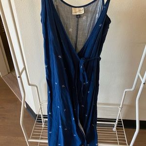 Blue wrap dress